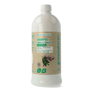 champú de salvia ecológico Greenatural para cabello graso y con caspa
