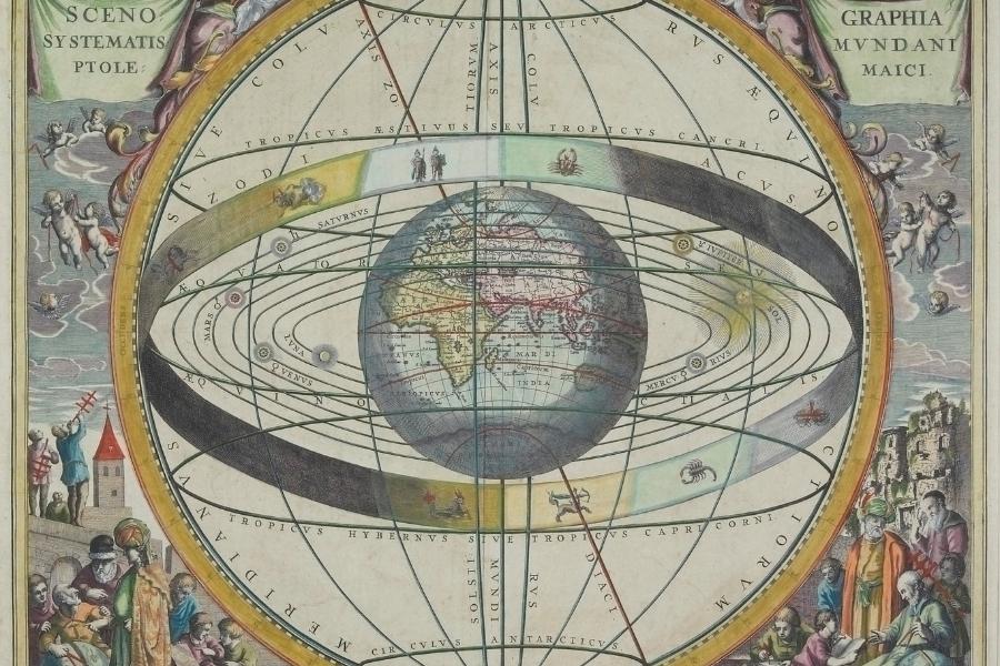 mapa astrológico antiguo